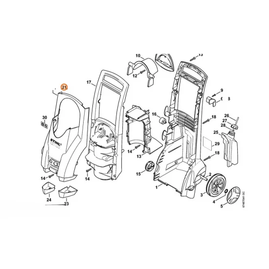 Stihl  Pokrywa RE 162 K 4744 706 2100